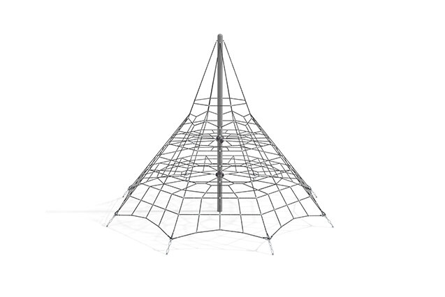 3D rendering af Klatrenett - Acrobat pyramide 3 grå/svart