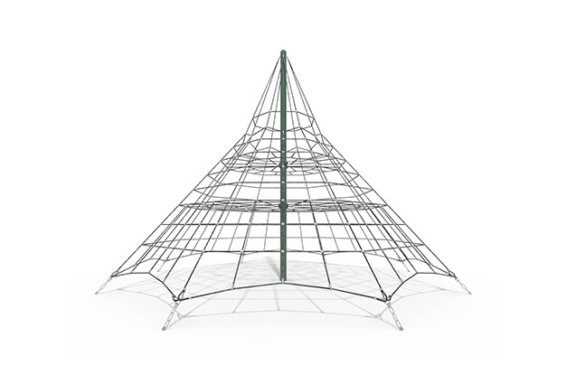 3D rendering af Klatrenett - Acrobat pyramide 4 grønn/svart