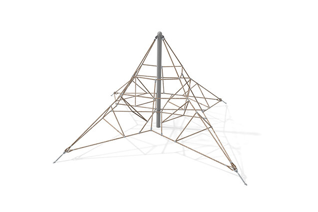 3D rendering af Klatrenett - Acrobat pyramid 5 grå/beige