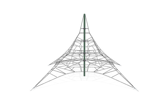 3D rendering af Klatrenett - Acrobat pyramide 7 grønn/svart