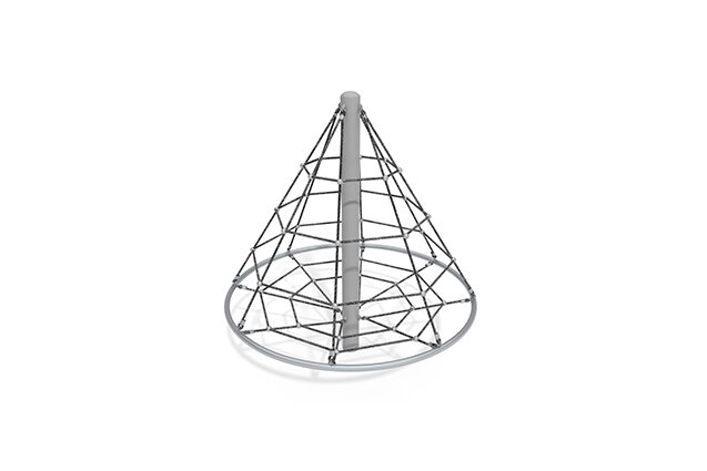 3D rendering af Klatrenett - Acrobat kjegle 1 grå/svart