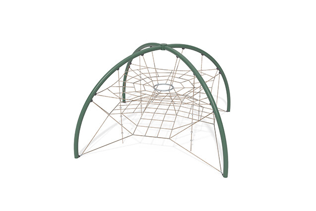 3D rendering af Klatrenett - Acrobat dome 1 grønn/beige