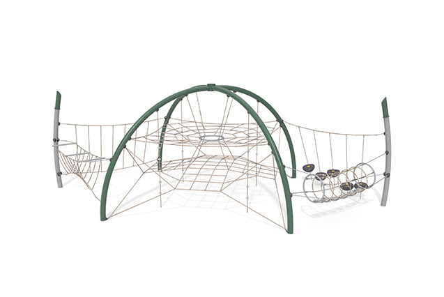 3D rendering af Klatrenett - Acrobat dome 2 grønn/beige
