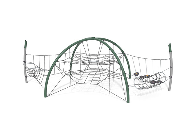 3D rendering af Klatrenett - Acrobat dome 2 grønn/svart