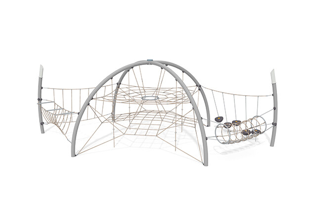 3D rendering af Klatrenett - Acrobat dome 2 grå/beige