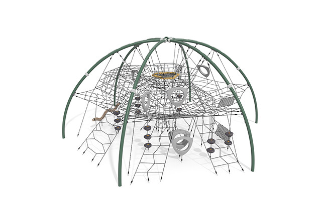 3D rendering af Klatrenett - Acrobat dome 3 grønn/svart