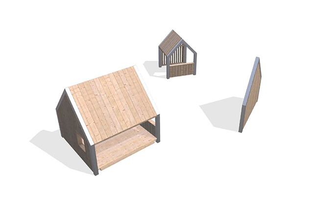 3D rendering af Lekehus - Arthur pakke 1