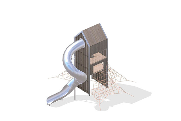 3D rendering af Leketårn - Arthur pakke 12