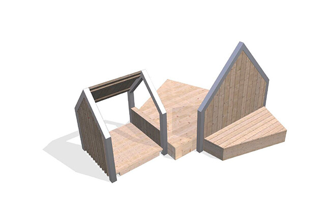 3D rendering af Lekehus - Arthur pakke 27