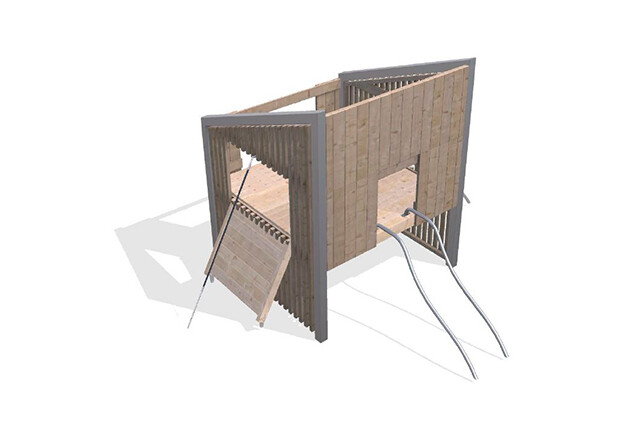3D rendering af Leketårn - Arthur pakke 30