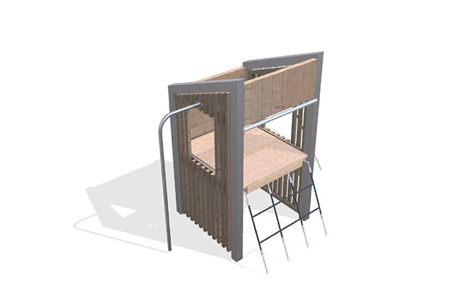 3D rendering af Leketårn - Arthur pakke 34