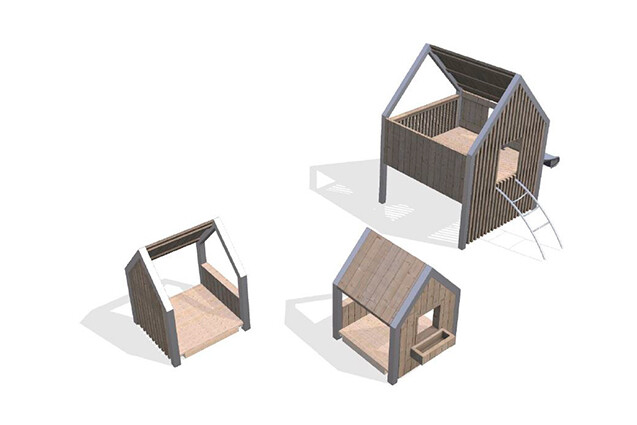 3D rendering af Leketårn - Arthur pakke 39