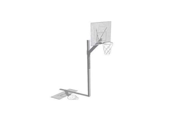 3D rendering af Basketballstativ 1