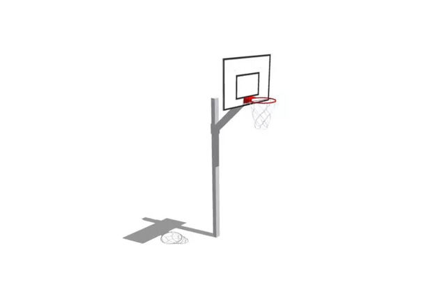 3D rendering af Basketballstativ 2