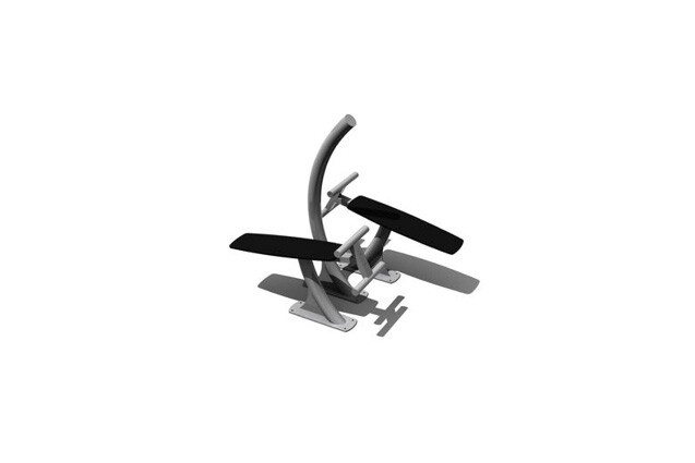 3D rendering af Trening - Double sit up bench