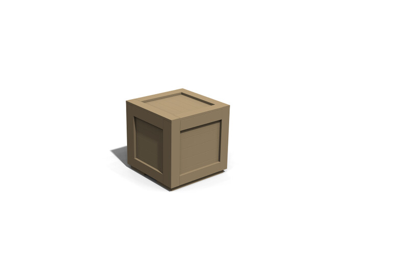 3D rendering af Utemøbel - kasse 80