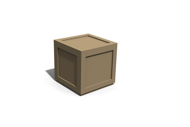 3D rendering af Utemøbel - kasse 100
