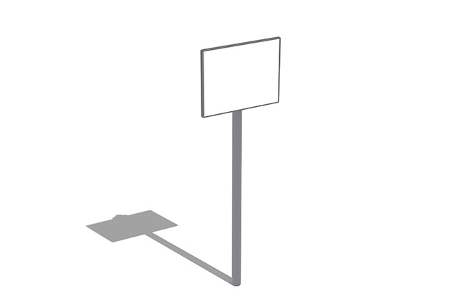 3D rendering af Annet - aktivitetsskilt stort med fot
