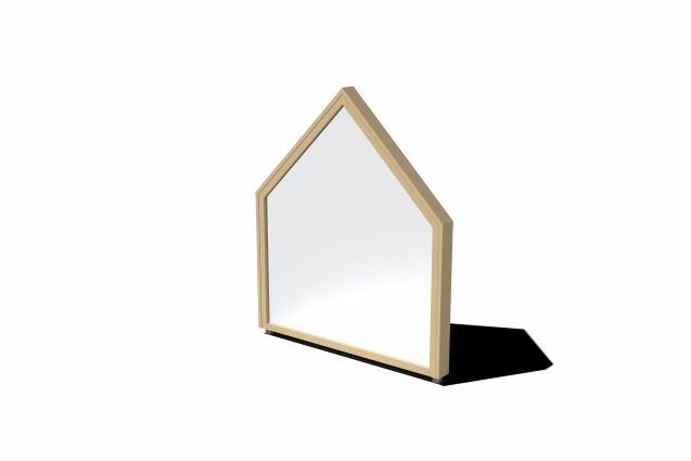 3D rendering af Lekehus - facade m speil stor Olivia