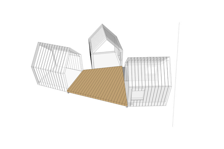 3D rendering af Lekehus - platå geometrisk Olivia