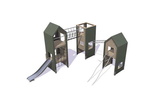 3D rendering af Leketårn - Theodor pakke 33