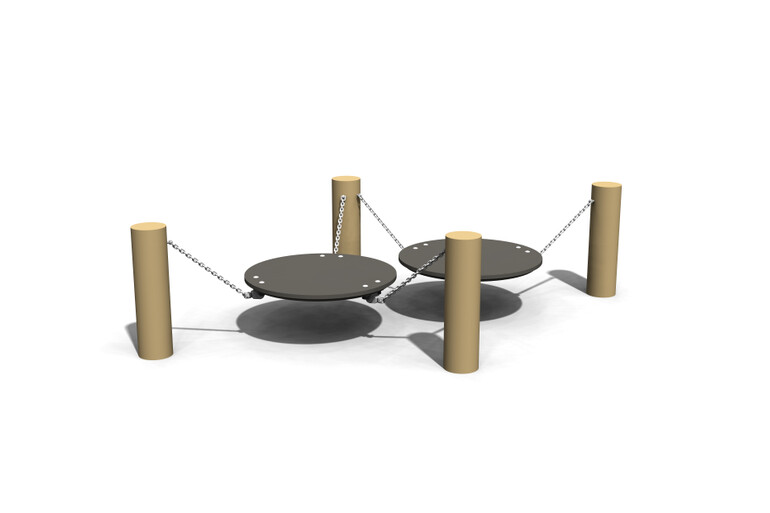 3D rendering af Hinderløyper - balansebro m plattform