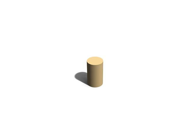 3D rendering af Hinderløyper - balansestubbe h 0,25m