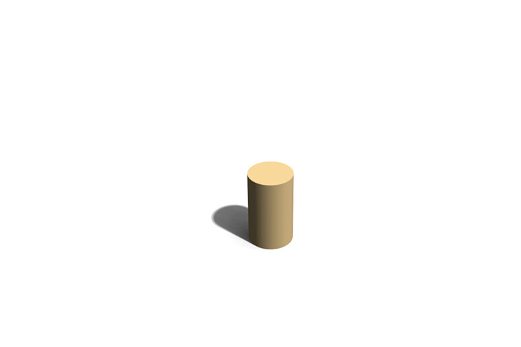 3D rendering af Hinderløyper - balansestubbe h 0,25m