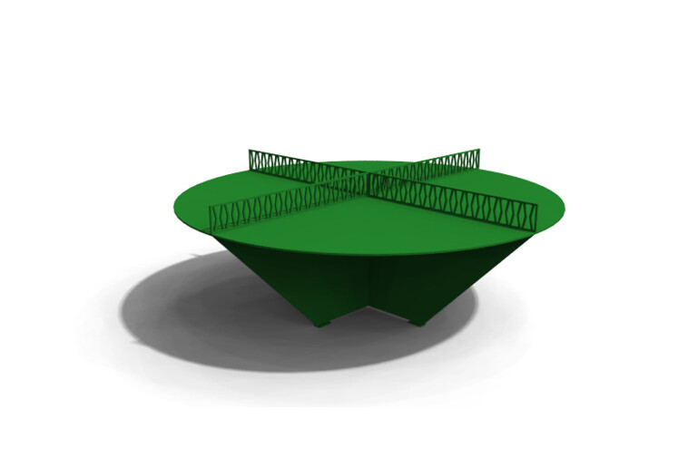 3D rendering af Pingout bordtennisbord - rund