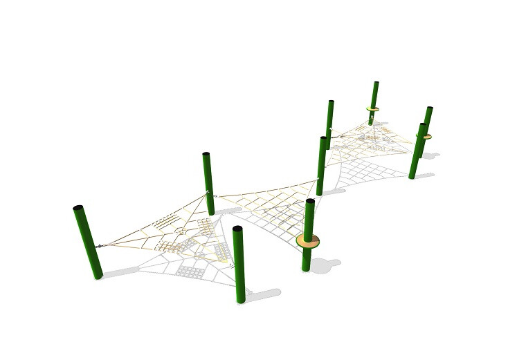3D rendering af Hinderløype - hinderbane I 11m
