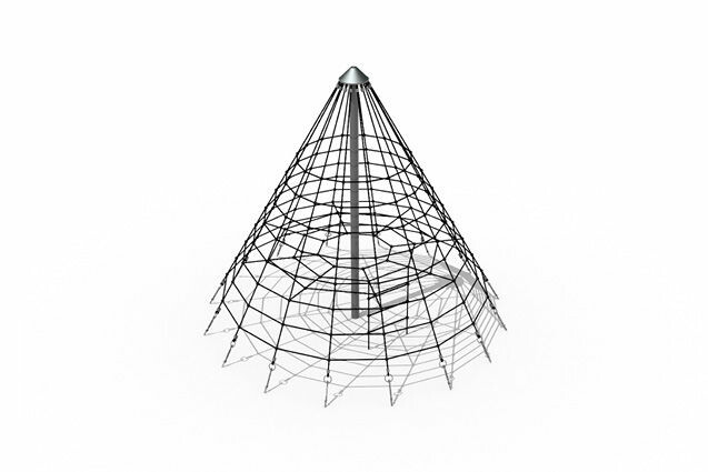 3D rendering af Klatreanlegg - pyramiden