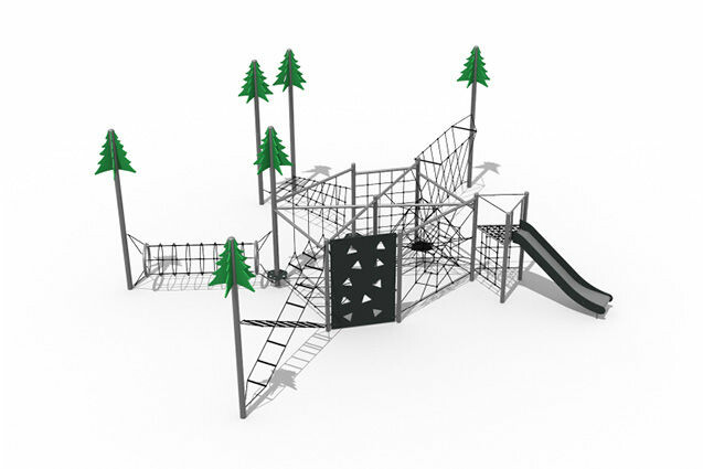 3D rendering af Hinderløyper - jungelskog