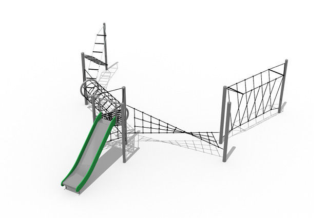 3D rendering af Hinderløyper - hinderbane 7m