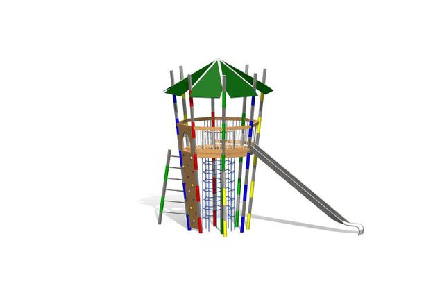 3D rendering af Leketårn - høyt tårn Mikado