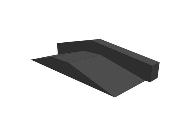 3D rendering af Skaterampe - Funbox with disasterbox
