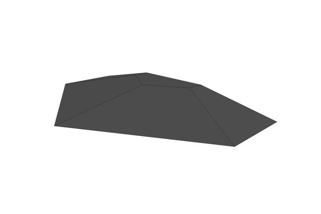 3D rendering af Skaterampe - Funbox pyramid 1