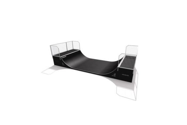 3D rendering af Skaterampe - Miniramp h 120