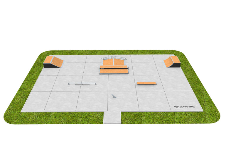 3D rendering af Skatepark - pakke 3