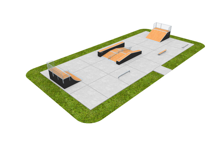 3D rendering af Skatepark - pakke 10