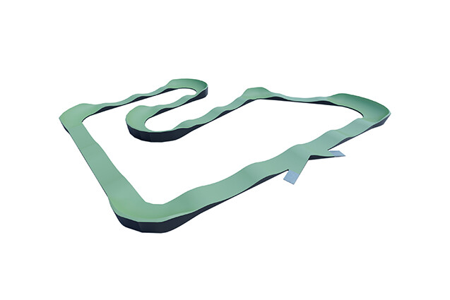 3D rendering af Sykkelbane - pumptrack 5 tre/kompositt