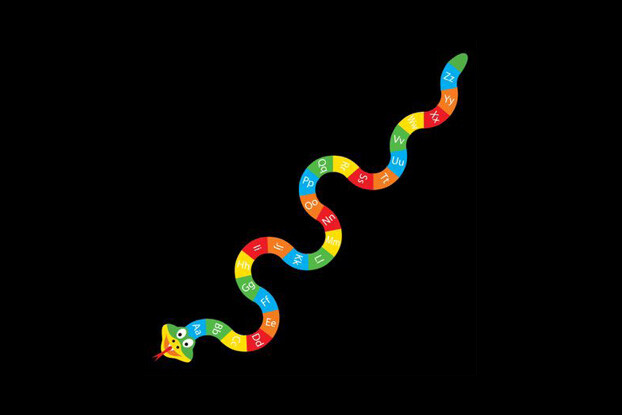 3D rendering af Termoplast - Slange A-Å stor og små bokstaver
