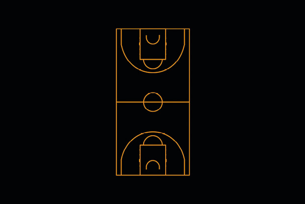 3D rendering af Termoplast - Basketballbane