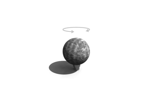 3D rendering af Lekeskulptur - dreiekule liten