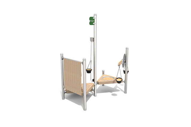 Sandkasse - sandlekesystem med heis og sandkvern