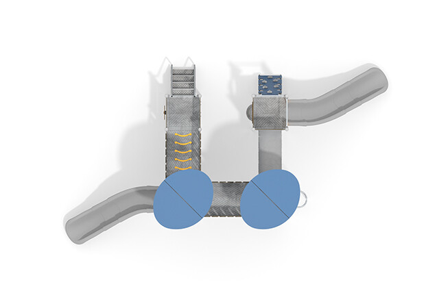 Leketårn - Aquarius INOX firedobbelt tårn sklier
