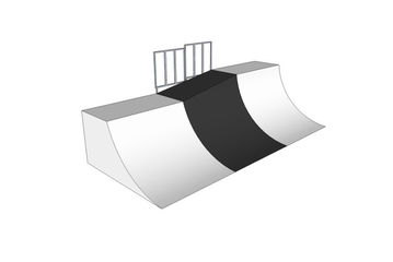 Skaterampe - Two-level quarter pipe