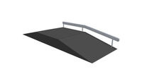 Skaterampe - Funbox with rail 2/3