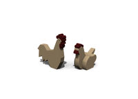 Lekeskulptur - høne og hane