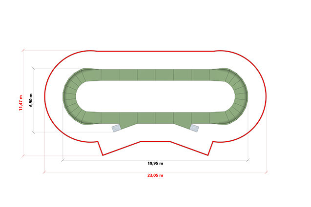 Sykkelbane - pumptrack 2 tre/kompositt